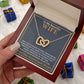 Couples Gifts, To My Beautiful Wife Necklace From Husband, Wedding Anniversary For Wife From Husband, Wife Wedding From Husband, To My Wife, Necklace Custom Name Message Card and Gift Box Styles on Birthday, Christmas, Wedding, Anniversary Interlocking He