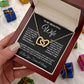 Soulmate Necklace Gifts From Husband, For Wife From Husband, Wife Gifts From Husband, Necklaces For Wife From Husband To My Wife Necklace Message Card and Necklace Gift Box Gift Box Styles on Birthday, Wedding, Anniversary, Valentine Interlocking Heart