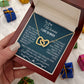 To The Woman Necklace Future Wife Gifts, Promise Necklace For Her, Fiance Gifts For Her, Valentine Birthday Gifts For Future Wife With Message Card Box LED, Soulmate Necklace For Women, To My Wife Necklace Interlocking Heart