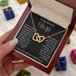 To My Beautiful Soulmate Necklace Gift for Her, Wife Gifts From Husband, Anniversary Gifts For Wife From Husband To My Soulmate Necklace Message Card and Necklace Gift Box Gift Box Styles on Birthday, Wedding, Anniversary, Valentine Interlocking Heart
