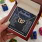 To My Beautiful Soulmate Necklace Gift for Her, Soulmate for Wife Birthday Gifts from Husband, Wedding for Women, Soulmate Gifts, Message Card and Necklace Gifts Box Gift Box Styles on Birthday, Wedding, Anniversary, Valentine Interlocking Heart