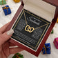 to My Beautiful Soulmate Necklace Future Wife Gifts, Promise Necklace For Her, Fiance Gifts For Her, Valentine Birthday Gifts For Future Wife With Message Card Box LED, Soulmate Necklace For Women, To My Wife Necklace Interlocking Heart