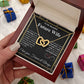 Future Wife Necklace My Last Everything, Promise Necklace For Her, Fiance Gifts For Her, Wedding Valentine Gifts For Future Wife With Message Card Box LED, Soulmate Necklace For Women, To My Wife Necklace Interlocking Heart