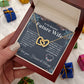 To My Future Wife Necklace My Last Everything, Promise Necklace For Her, Fiance Gift For Her, Wedding Gifts For Future Wife With Message Card Box LED, Soulmate Necklace For Women, To My Wife Necklace Interlocking Heart