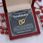 Gifts For Soulmate Birthday Gifts From Husband Necklace Valentines Day, Necklace for Future Soulmate, Wedding Birthday Jewelry for Wife Necklace Gifts from Husband - Soulmate Gift Necklace with Message Card and Gift Box Interlocking Heart