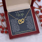 To My Beautiful Soulmate Necklace Gift, Wife Gifts From Husband, Anniversary Gifts For Wife From Husband To My Soulmate Necklace Message Card and Necklace Gift Box Gift Box Styles on Birthday, Wedding, Anniversary, Valentine Interlocking Heart