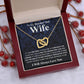 Gifts For Wife Birthday Gifts From Husband Necklace Valentines Day, Necklace for Future Soulmate, Wedding Valentine Jewelry for Wife Necklace Gifts from Husband - Soulmate Gift Necklace with Message Card and Gift Box Interlocking Heart