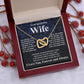 Gifts For Wife Birthday Gifts From Husband Necklace Valentines Days, Necklace for Future Soulmate, Wedding Necklace Jewelry for Wife Necklace Gifts from Husband - Soulmate Gift Necklace with Message Card and Gift Box Interlocking Heart