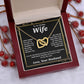 Valentine Gifts for Wife Necklace from Husband, Gifts for Wife from Husband, Wedding Gifts for Her Gifts Soulmate Message Card and Necklace Gift Box Gift Box Styles on Birthday, Wedding, Anniversary, Valentine Interlocking Heart
