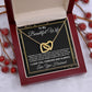 To My Beautiful Wife Necklace From Husband Pendant Jewelry with Message Card and Box Necklaces for Women Valentines Day Happy Anniversary Wedding Present for Birthday, Merry Christmas for Wife Interlocking Heart