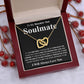 Gifts For Soulmate Birthday Gifts From Husband Necklace Valentines Day, Necklace for Future Soulmate, Valentine Anniversary Jewelry for Wife Necklace Gifts from Husband - Soulmate Gift Necklace with Message Card and Gift Box Interlocking Heart