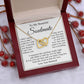 Soulmate Necklace Gift From Husband, Wedding Anniversary Romantic Gifts for Wife from Husband, Soulmate Birthday Gifts Message Card and Necklace Gifts Box Gift Box Styles on Birthday, Wedding, Anniversary, Valentine Interlocking Heart
