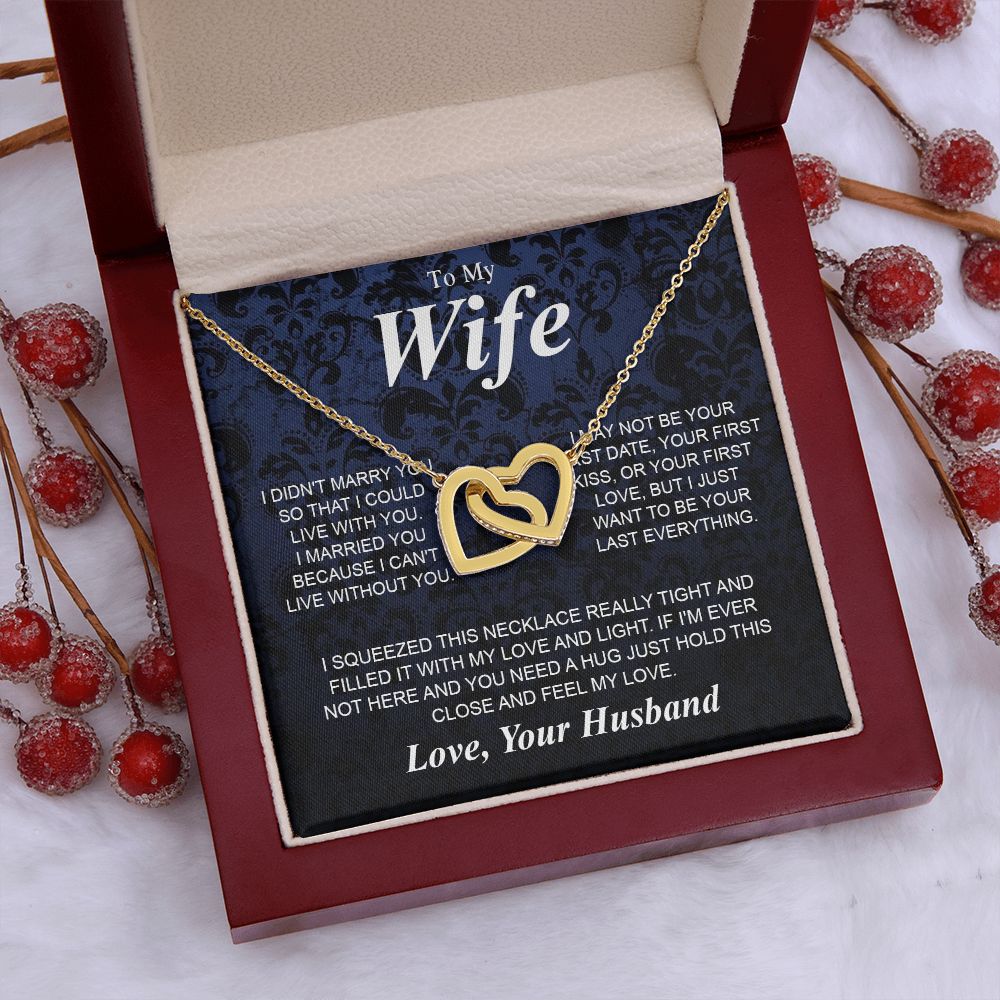 To My Soulmate Necklace Gifts for Wife from Husband, Soulmate Valentine Gifts, Gift for Soulmate Necklace Message Card and Necklace Gift Box Gift Box Styles on Birthday, Wedding, Anniversary, Valentine Interlocking Heart