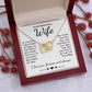To My Beautiful Wife Necklace Gift, Soulmate for Wife Birthday Gifts from Husband, Anniversary for Women, Soulmate Gifts, Message Card and Necklace Gifts Box Gift Box Styles on Birthday, Wedding, Anniversary, Valentine Interlocking Heart
