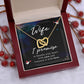 Birthday For Wife, Love Necklace Gifts For Wife From Husband, To My Soulmate Necklace For Women, To My Wife Necklace Wedding Anniversary, I Love You, Love Knot Meaningful Necklace Message Card and Gift Box Styles on Birthday, Christmas, Anniversary Interl