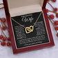 To My Soulmate Necklace Gift for Her, Wife Gifts From Husband, Necklaces For Wife From Husband To My Soulmate Necklace Message Card and Necklace Gift Box Gift Box Styles on Birthday, Wedding, Anniversary, Valentine Interlocking Heart