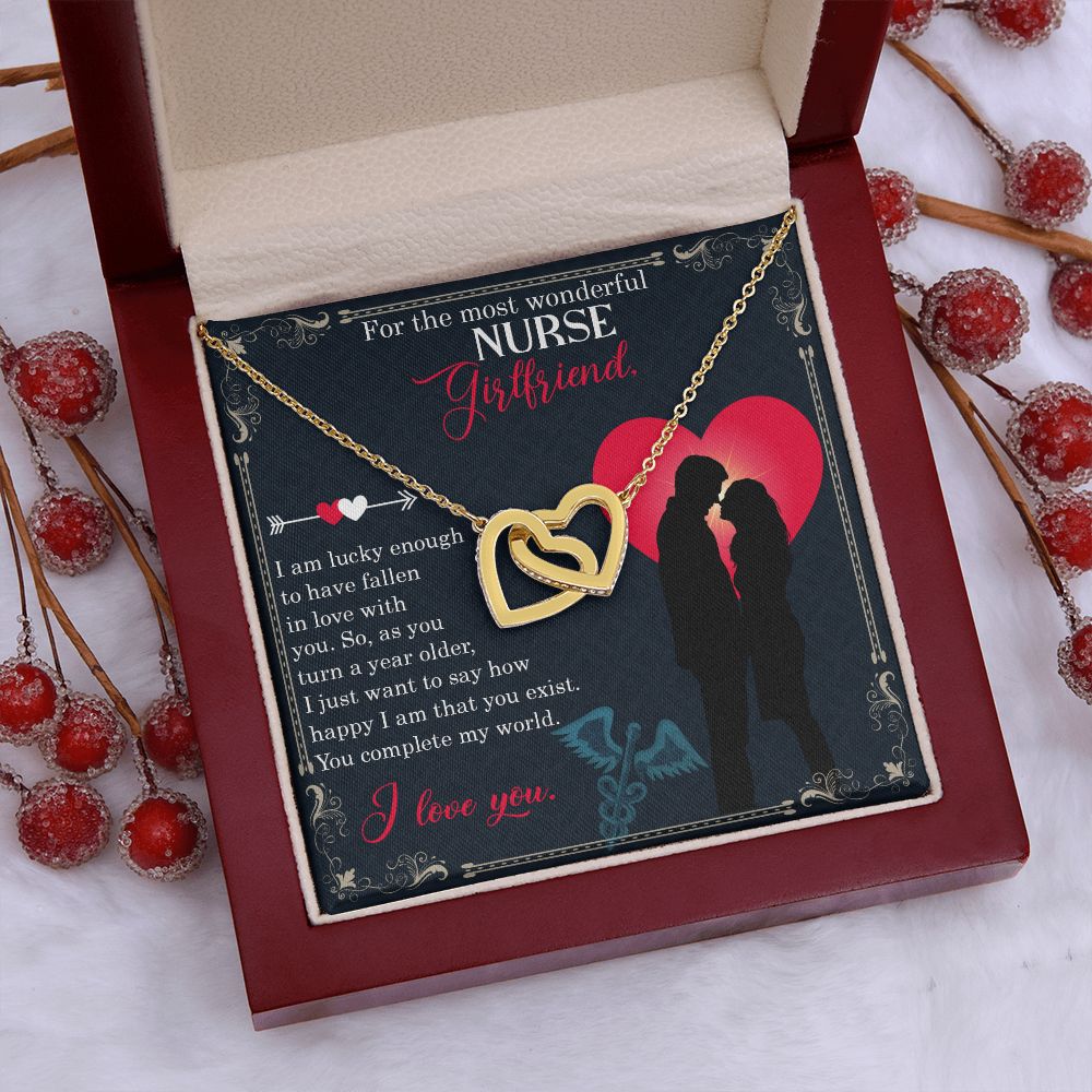 Couples Gifts, Nusre Wife Girlfriend Necklace Gifts From Husband, Wedding Anniversary Jewelry For Wife From Husband, Wife Birthday From Husband, To My Beautiful Girlfriend Message Card and Gift Box styles On Birthday, Christmas, Anniversary  Interlocking