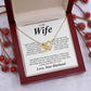 To My Beautiful Soulmate Necklace Gifts for Wife from Husband, Soulmate Valentine Gifts, Gift for Soulmate Necklace Message Card and Necklace Gift Box Gift Box Styles on Birthday, Wedding, Anniversary, Valentine Interlocking Heart