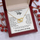 To My Wife Necklace Gift for Her, Soulmate Necklace, Necklaces for Wife from Husband, Valentine To My Wife Necklace, Soulmate Gifts, Necklace Message Card and Gift Box Styles on Birthday, Wedding, Anniversary, Valentine Interlocking Heart
