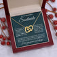 Couples Gifts, To My Beautiful Soulmate Necklace From Husband, Valentine For Wife From Husband, Wife Wedding From Husband, To My Wife, Necklace Custom Name Message Card and Gift Box Styles on Birthday, Christmas, Wedding, Anniversary Interlocking Heart