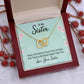 Couples Gifts, To My Sister Necklace Gifts From Husband, Wedding Anniversary Jewelry For Wife From Husband, Wife Birthday From Husband, To My Soulmate Message Card and Gift Box styles On Birthday, Christmas, Anniversary  Interlocking Heart