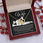 To My Beautiful Wife Necklace For Women, Funny Gifts For Girlfriend,Valentine Christmas Presents For Girlfriend, Best Birthday Meaningful Gift Ideas For Wife, Women Romantic Jewelry For Her Anniversary Message Card and Gift Box Styles Interlocking Heart