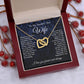 To My Beautiful Soulmate Necklace, Valentine Anniversary Jewelry Gift for Women, Anniversary Gifts For Wife From Husband To My Wife Necklace Message Card and Necklace Gift Box Gift Box Styles on Birthday, Wedding, Anniversary, Valentine Interlocking Heart