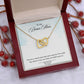 My Bonus Mom Necklace, Dear Mom, Mother's Day Necklace, Gift for Mom from Daughter, Son, Amazing Mom, Perfect Mother Mother's Day Gift, Love Knot Necklace Message Card and Gift Box Styles on Birthday, Christmas, Anniversary  Interlocking Heart