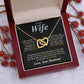 To My Beautiful Soulmate Necklace Gifts for Wife from Husband, Soulmate Valentine Gifts, Gift for Soulmate Message Card and Necklace Gift Box Gift Box Styles on Birthday, Wedding, Anniversary, Valentine Interlocking Heart