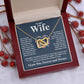 Couples Gifts Necklace To My Soulmate Necklace Birthday Christmas Jewelry Romantic Gift For My Wife Pendant Jewelry with Message Card and Box Necklaces for Women Valentines Day Happy Anniversary Wedding Present Interlocking Heart
