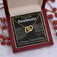 To My Beautiful Soulmate Necklace My Last Everything, Promise Necklace For Her, Fiance Gifts For Her, Wedding Valentine Gifts For Future Wife With Message Card Box LED, Soulmate Necklace For Women, To My Wife Necklace Interlocking Heart