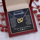 To My Beautiful Soulmate Necklace Gift, Soulmate for Wife Birthday Gifts from Husband, Wedding for Women, Soulmate Gifts, Message Card and Necklace Gifts Box Gift Box Styles on Birthday, Wedding, Anniversary, Valentine Interlocking Heart