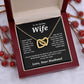 Valentine Gifts for Wife Necklace from Husband- Gifts for Wife from Husband, Valentine Gifts for Her Gifts Soulmate Message Card and Necklace Gift Box Gift Box Styles on Birthday, Wedding, Anniversary, Valentine Interlocking Heart