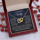 Wife Necklace Gift for Her, Soulmate Jewelry, Necklace for Future Wife, Valentine Anniversary Jewelry for Wife Necklace Gifts from Husband - Soulmate Gift Necklace with Message Card and Gift Box Interlocking Heart
