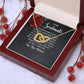 Soulmate Necklace Gifts From Husband, Wedding Anniversary Jewelry For Wife From Husband, Wife Birthday Gifts From Husband, To My Unbiological Sister Message Card and Gift Box styles On Birthday, Christmas, Anniversary  Interlocking Heart