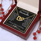 To My Beautiful Soulmate Necklace Gift, Soulmate for Wife Valentine Gifts from Husband, Wedding for Women, Soulmate Gifts, Message Card and Necklace Gifts Box Gift Box Styles on Birthday, Wedding, Anniversary, Valentine Interlocking Heart