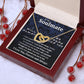 To My Soulmate Necklace To My Future Wife Necklace Gifts, Promise Necklace For Her, Fiance Gifts For Her, Valentine Necklace Gifts For Soulmate From Husband With Message Card Box LED, Soulmate Necklace For Women, To My Wife Necklace Interlocking Heart