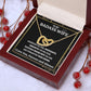 Wife Necklace Gift From Husband To My Badass Wife Pendant Valentine Jewelry with Message Card and Gift Box. Gift for Wife. Necklace Gift Set for Wife Necklace Gifts Box Gift Box Styles Interlocking Heart