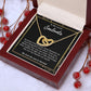 To My Lovely Soulmate Necklace Gift From Husband To My Badass Wife Pendant Jewelry with Message Card and Gift Box. Gift for Wife. Necklace Gift Set for Wife Necklace Gifts Box Gift Box Styles Interlocking Heart