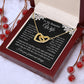 Wife Necklace Gift for Her, Soulmate Jewelry, Necklace for Future Soulmate, Wedding Valentine Jewelry for Wife Necklace Gifts from Husband - Soulmate Gift Necklace with Message Card and Gift Box Interlocking Heart