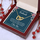 To My Beautiful Soulmate Necklace for her Jewelry For Her Couples Gifts Necklaces For Soul Mate Christmas Jewelry, Love Knot Meaningful Necklace Message Card and Gift Box Styles on Birthday, Christmas, Anniversary  Interlocking Heart