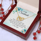 To My Soulmate, To My Wife Necklace, Wife Necklace, Wife Gift, WIfe Gift From Husband, Happy Anniversary, Meaningful Necklace Message Card and Gift Box Styles on Birthday, Christmas, Anniversary Interlocking Heart
