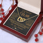 My Beautiful Soulmate Necklace Future Wife Gifts, Promise Necklace For Her, Fiance Gifts For Her, Valentine Gifts For Future Wife With Message Card Box LED, Soulmate Necklace For Women, To My Wife Necklace Interlocking Heart