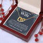 Gifts For Wife Birthday Gifts From Husband Necklace Valentines Day, Necklace for Future Soulmate, Wedding Birthday Jewelry for Wife Necklace Gifts from Husband - Soulmate Gift Necklace with Message Card and Gift Box Interlocking Heart