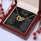 To My Beautiful Soulmate Necklace Gift for Her, Wife Gifts From Husband, Anniversary Gifts For Wife From Husband To My Soulmate Necklace Message Card and Necklace Gift Box Gift Box Styles on Birthday, Wedding, Anniversary, Valentine Interlocking Heart