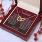 To My Soulmate Necklace For Women, Couple Gifts For Girlfriend, Valentine Christmas Presents For Girlfriend, Valentine Necklace Gifts For Wife, Women Romantic Jewelry For Her Vanlentine Day's Message Card and Gift Box Styles Interlocking Heart
