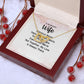 Couples Gifts, Beautiful Wife Necklace Gifts From Husband, Wedding Anniversary Jewelry For Wife From Husband, Wife Birthday From Husband, To My Unbiological Sister Message Card and Gift Box styles On Birthday, Christmas, Anniversary  Interlocking Heart