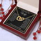To My Beautiful Soulmate Necklace Gifts, Valentine Jewelry Gifts for Women, Anniversary Gifts For Wife From Husband To My Wife Necklace Message Card and Necklace Gift Box Gift Box Styles on Birthday, Wedding, Anniversary, Valentine Interlocking Heart
