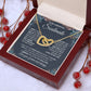 to My Soulmate Necklace from Husband, Necklaces for Wife from Husband, to My Soulmate Necklace for Women, Soulmate Jewelry for Wife Anniversary Jewelry Gifts for Wife Valentine Gifts from Husband Interlocking Heart