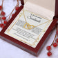Couples Gifts To My Beautiful Soulmate Necklace From Husband, Wedding Anniversary For Wife From Husband, Wife Wedding From Husband, To My Wife, Necklace Custom Name Message Card and Gift Box Styles on Birthday, Christmas, Wedding, Anniversary Interlocking